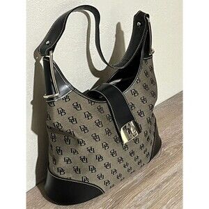 Dooney & Bourke Gray/Black Made in USA Women’s Signature Hobo Bag